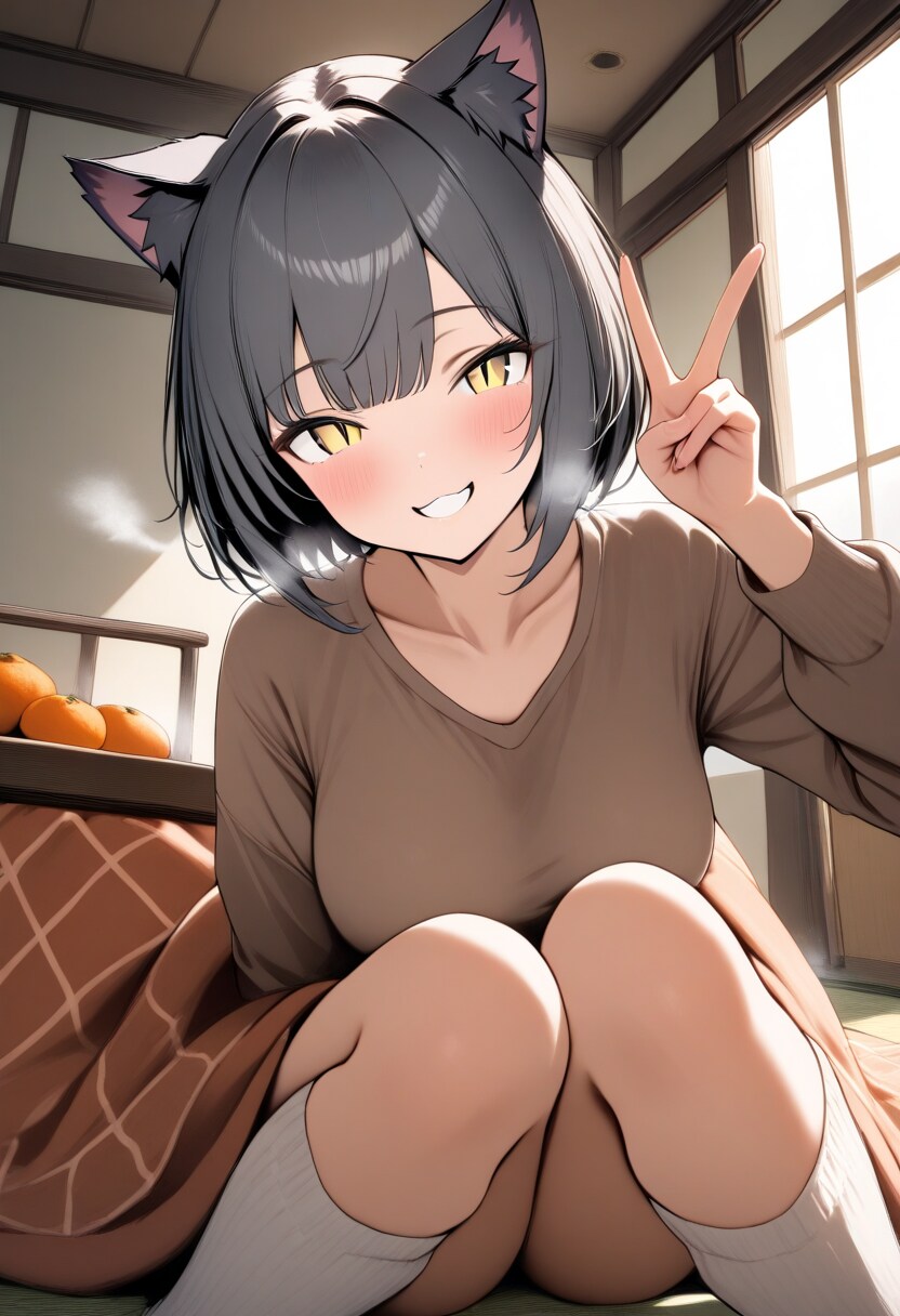 炬燵ミカン猫娘 | の人気AIイラスト・グラビア