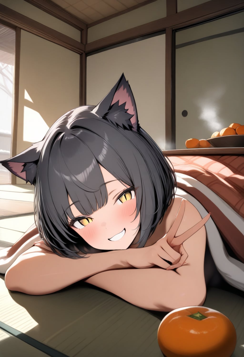 炬燵ミカン猫娘