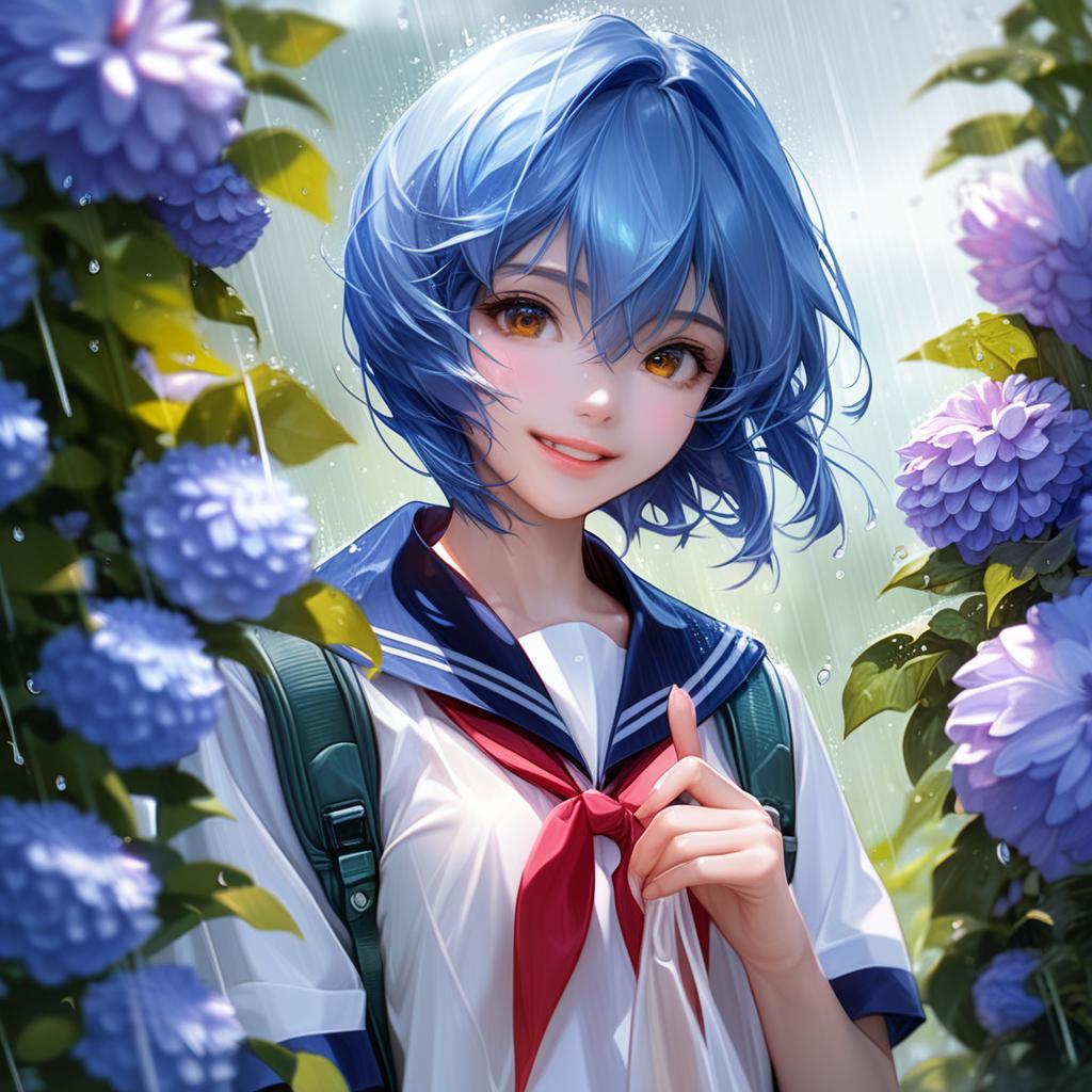 紫陽花天使レイちゃん | の人気AIイラスト・グラビア