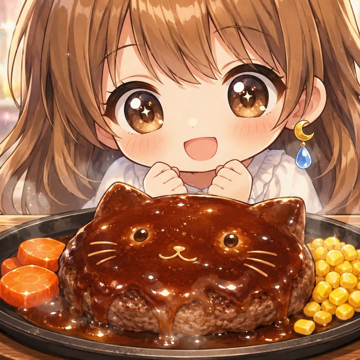 猫さんハンバーグできたよ♪ | の人気AIイラスト・グラビア