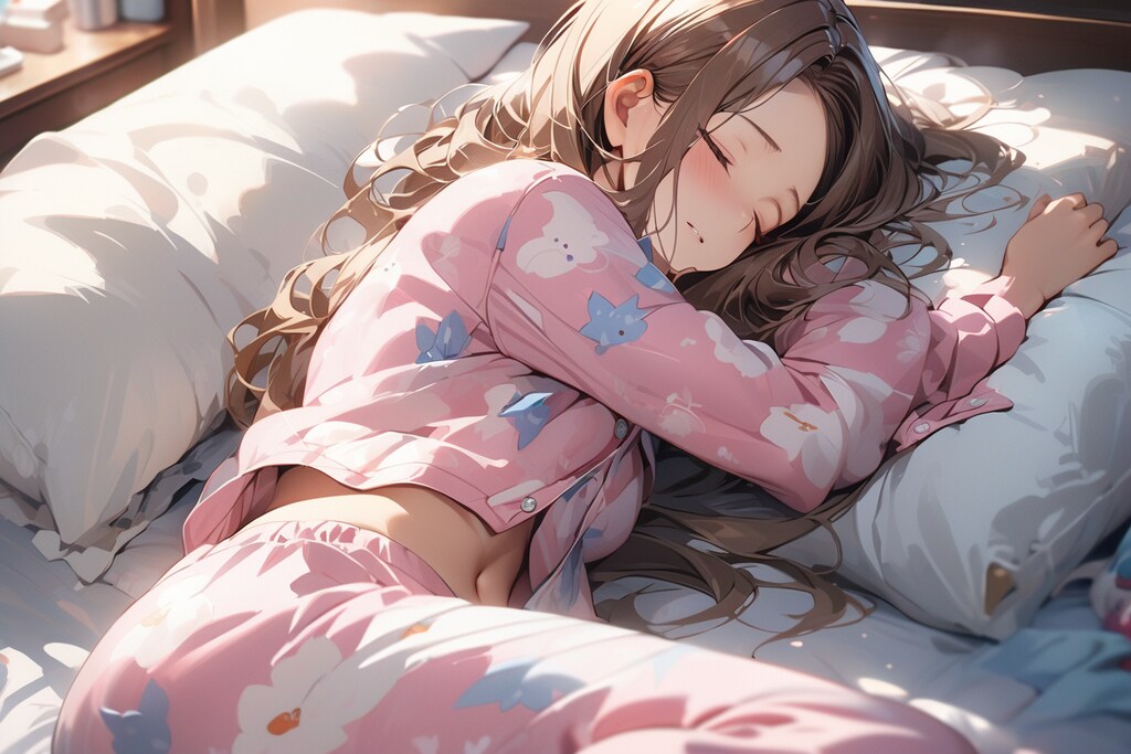 お腹を出して寝る子　ー ユーザー企画参加 ー