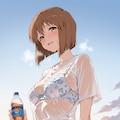 田んぼを耕す雪歩(ちちぷい版) 2枚目