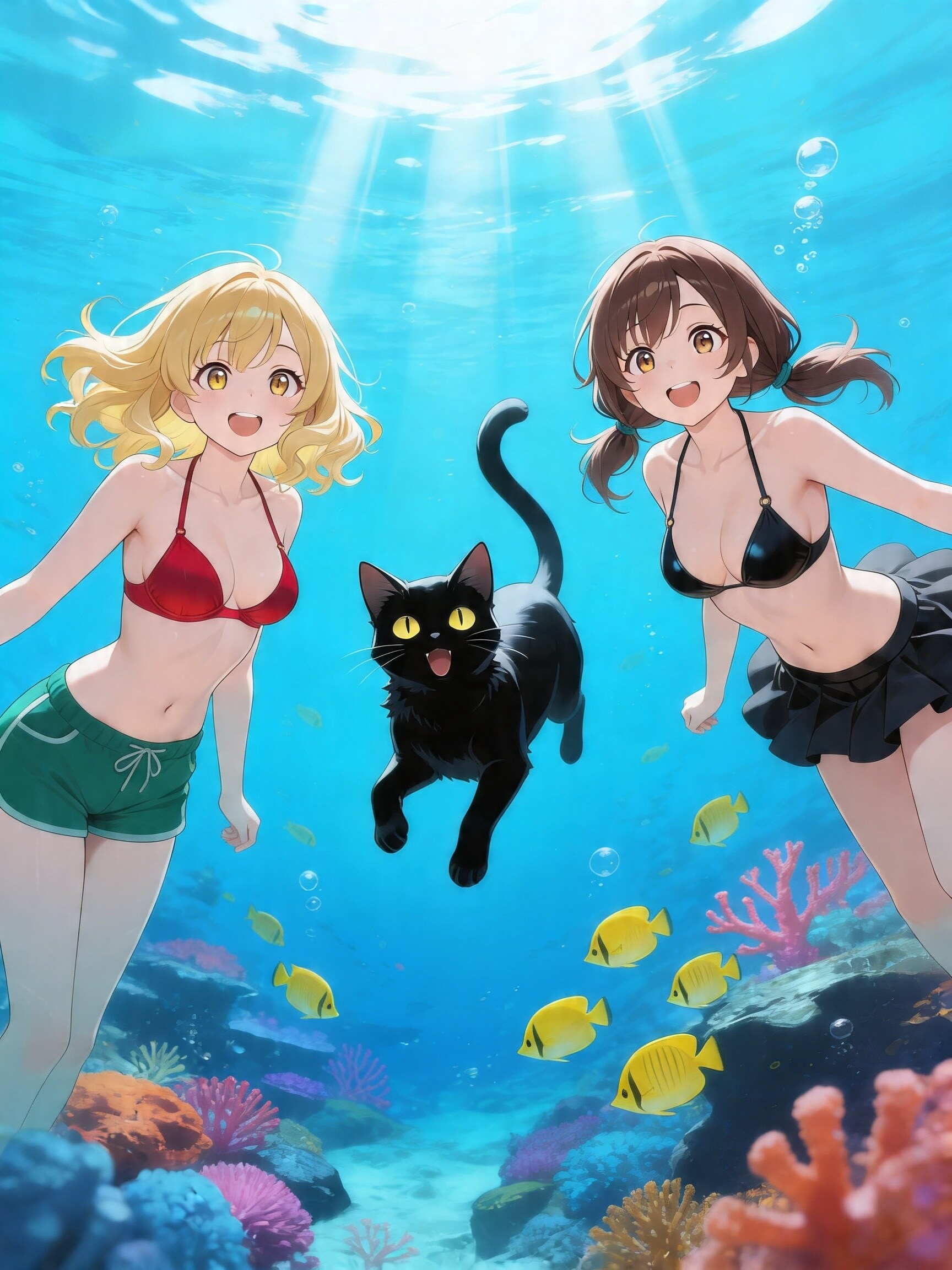 コナエミと黒猫ちゃん Underwater編