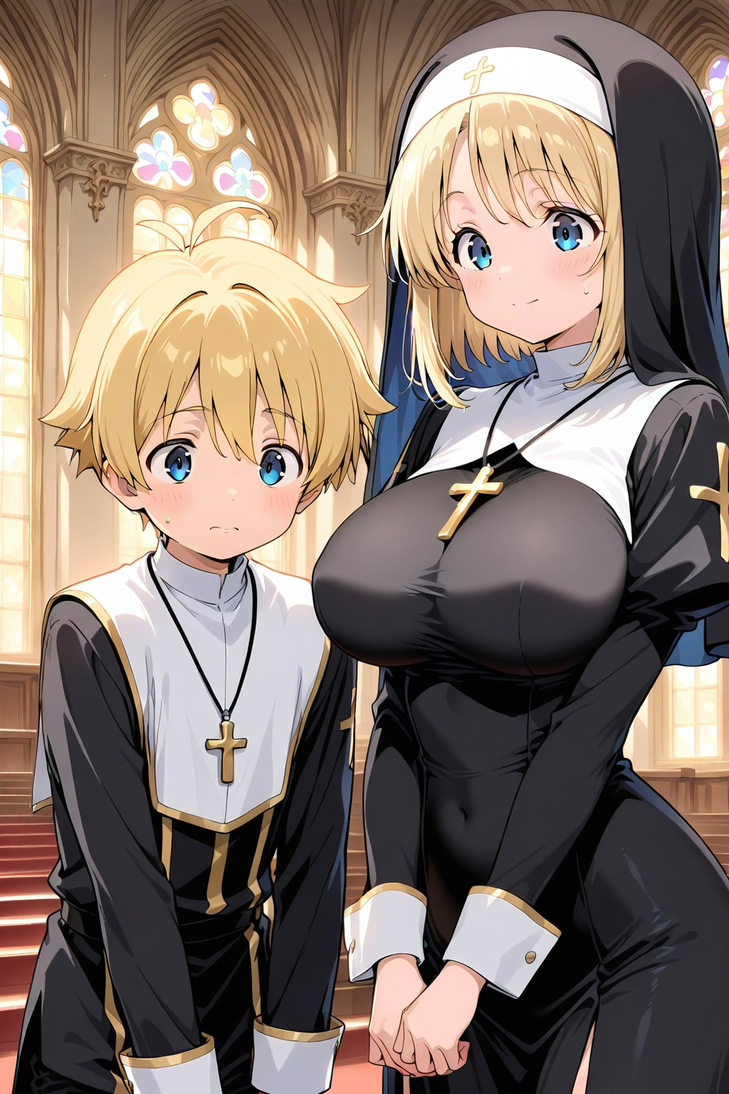 ショタ神父くんとシスターお姉さん