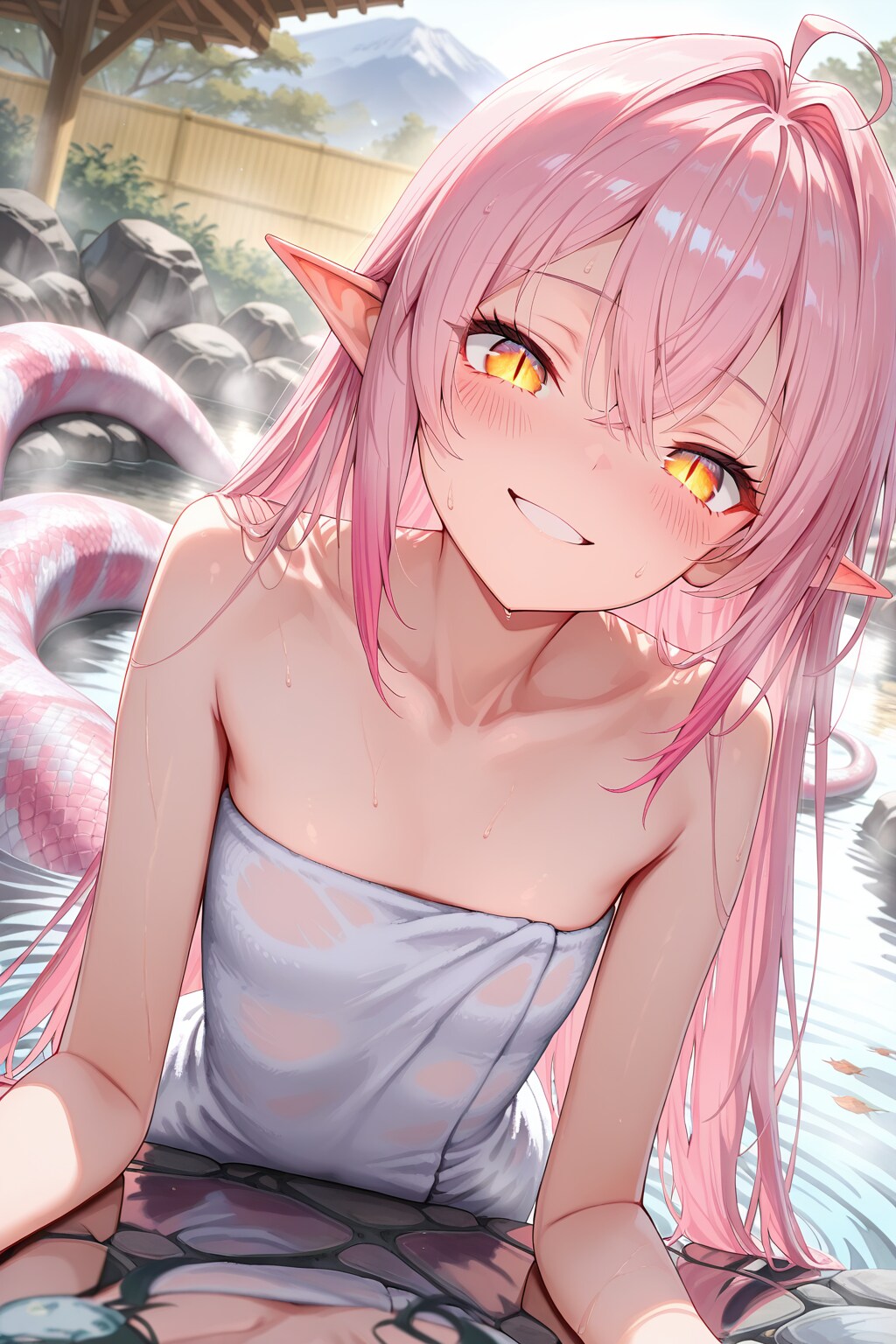 #温泉 ポンコツラミアちゃん