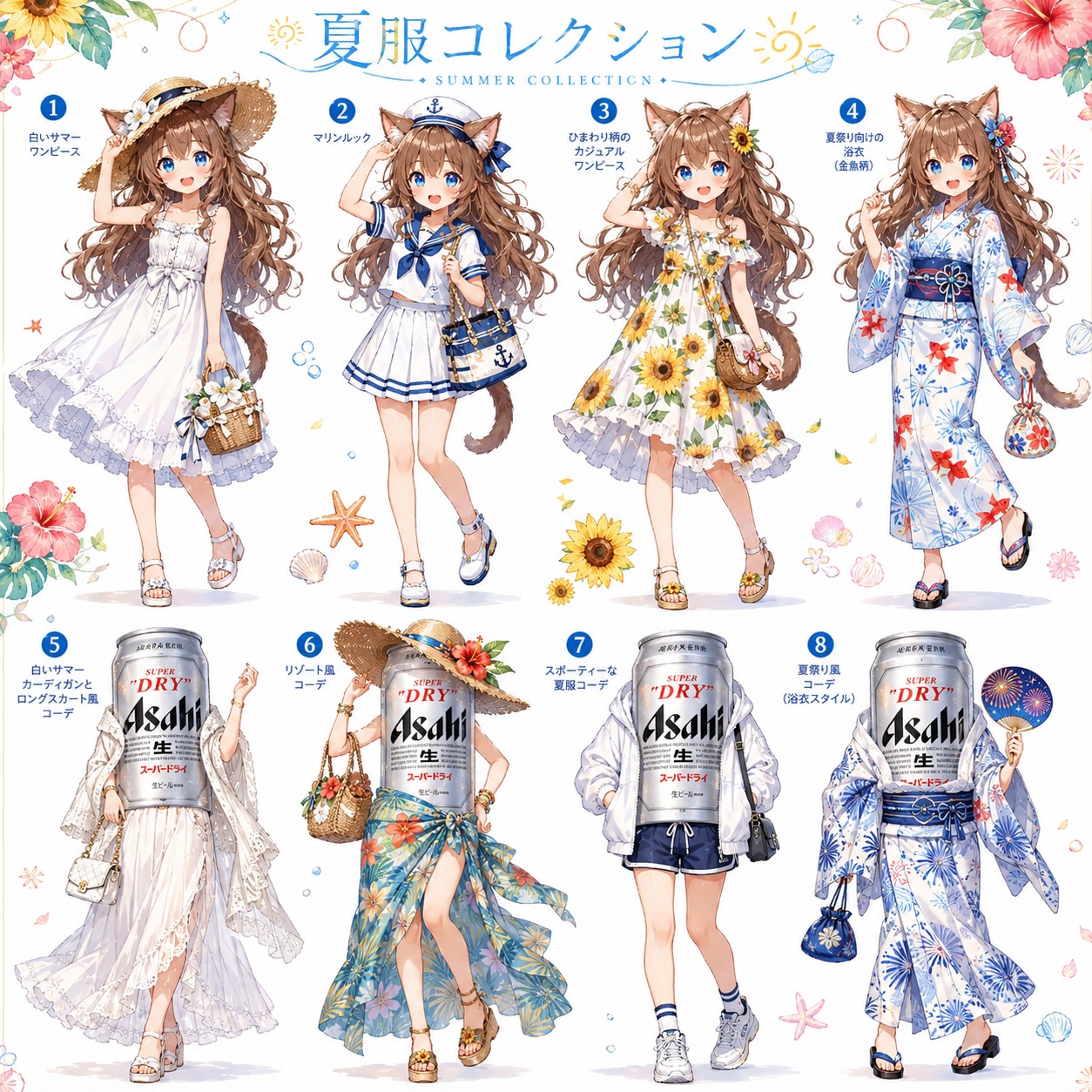 夏服コレクションな小さな女の子