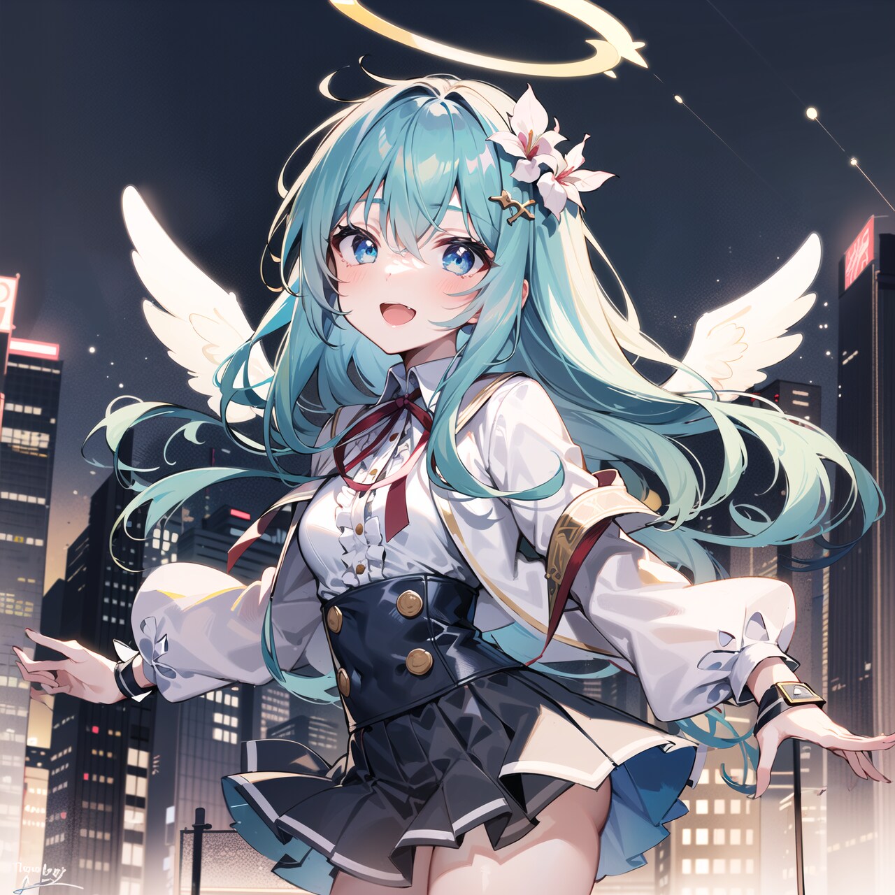 【衣装入れ替え】天使ちゃん・フリルブラウス＆ハイウエストスカート