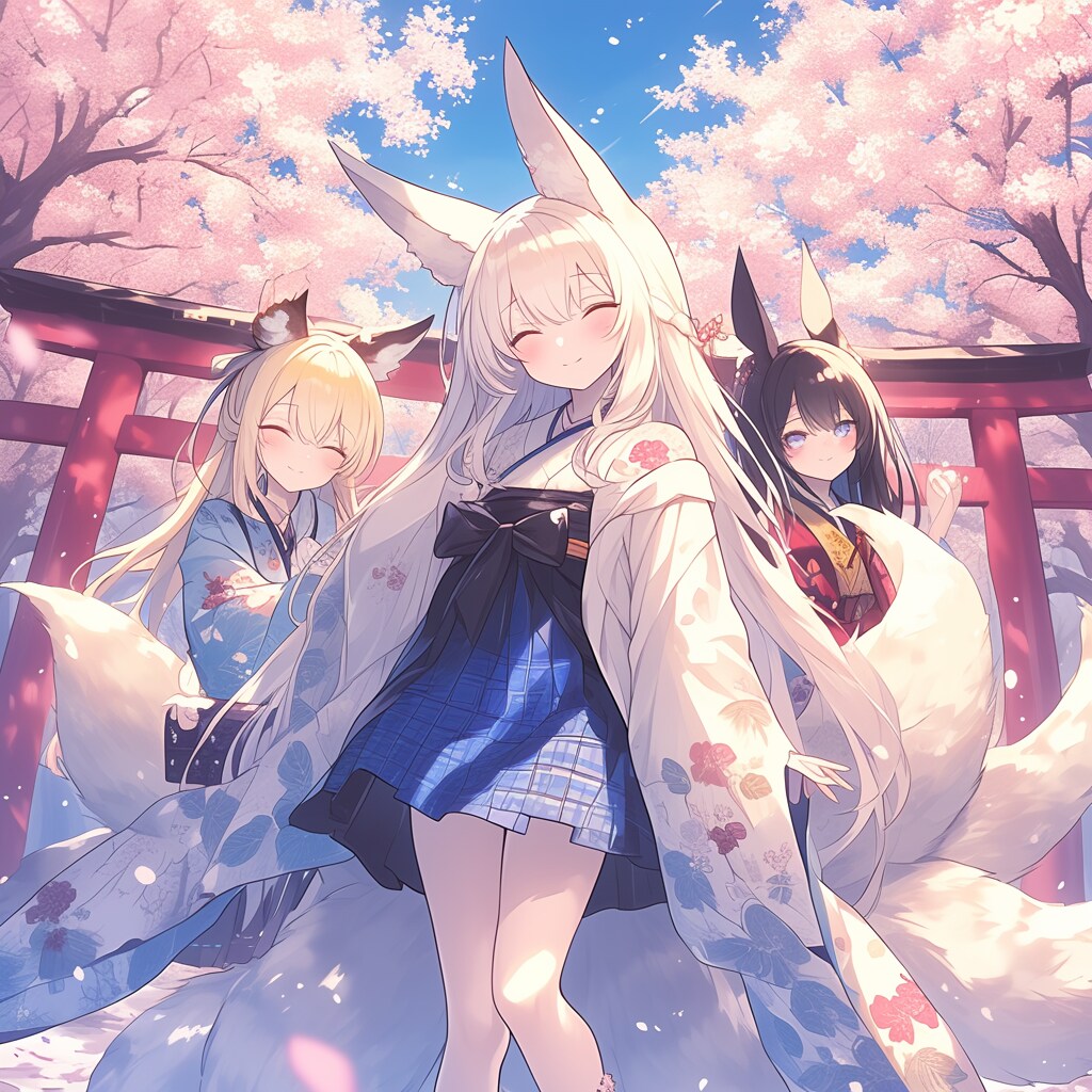 狐耳娘とハーレムデート