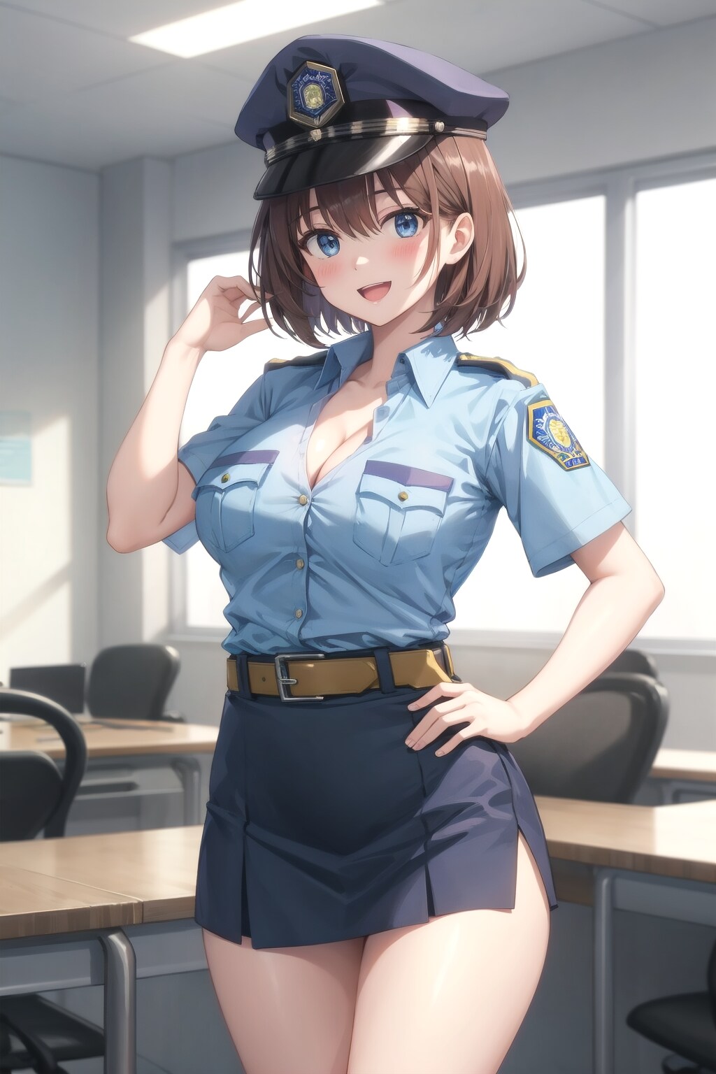 grokで婦警コスチューム