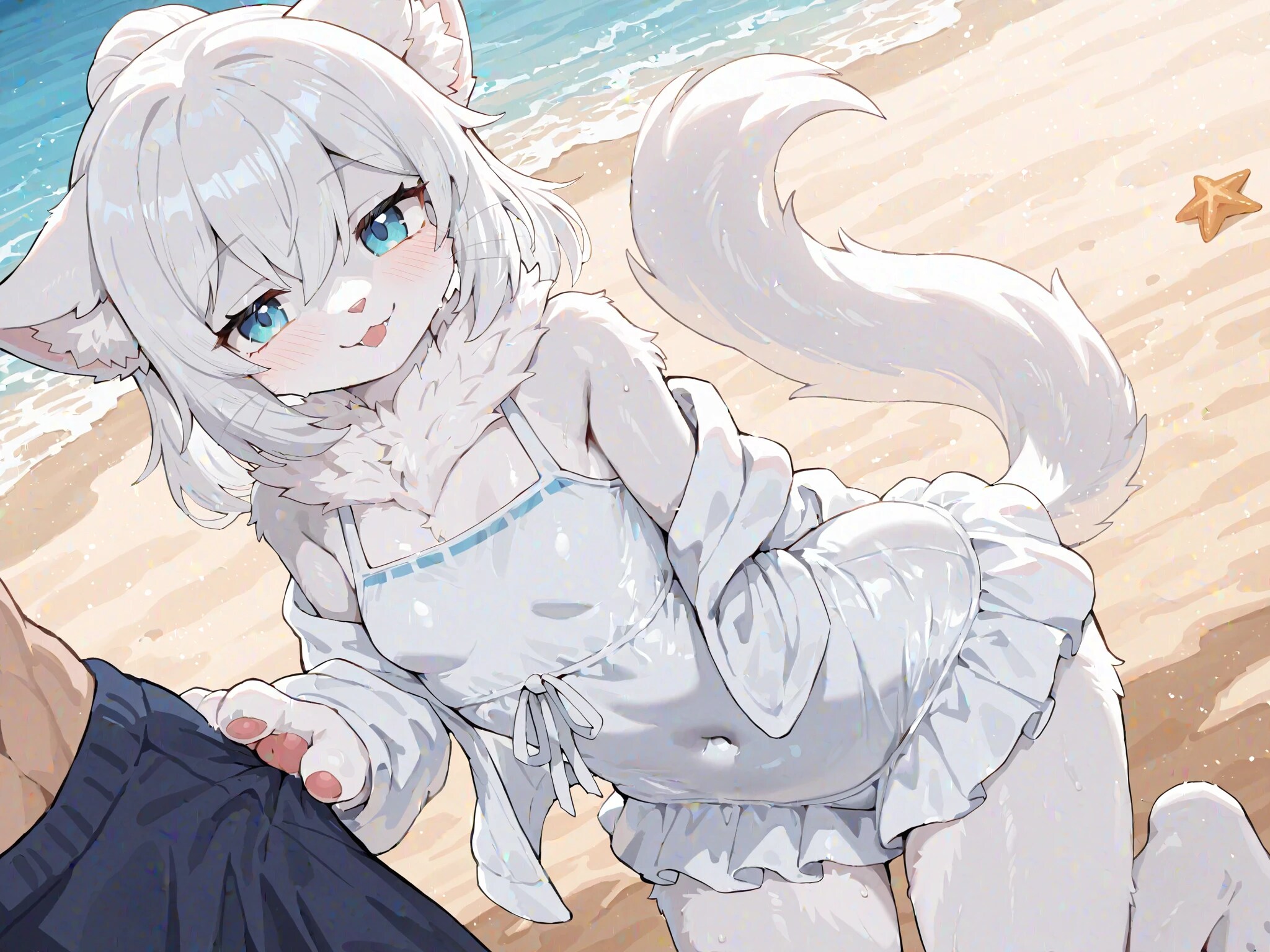 砂浜で・・・