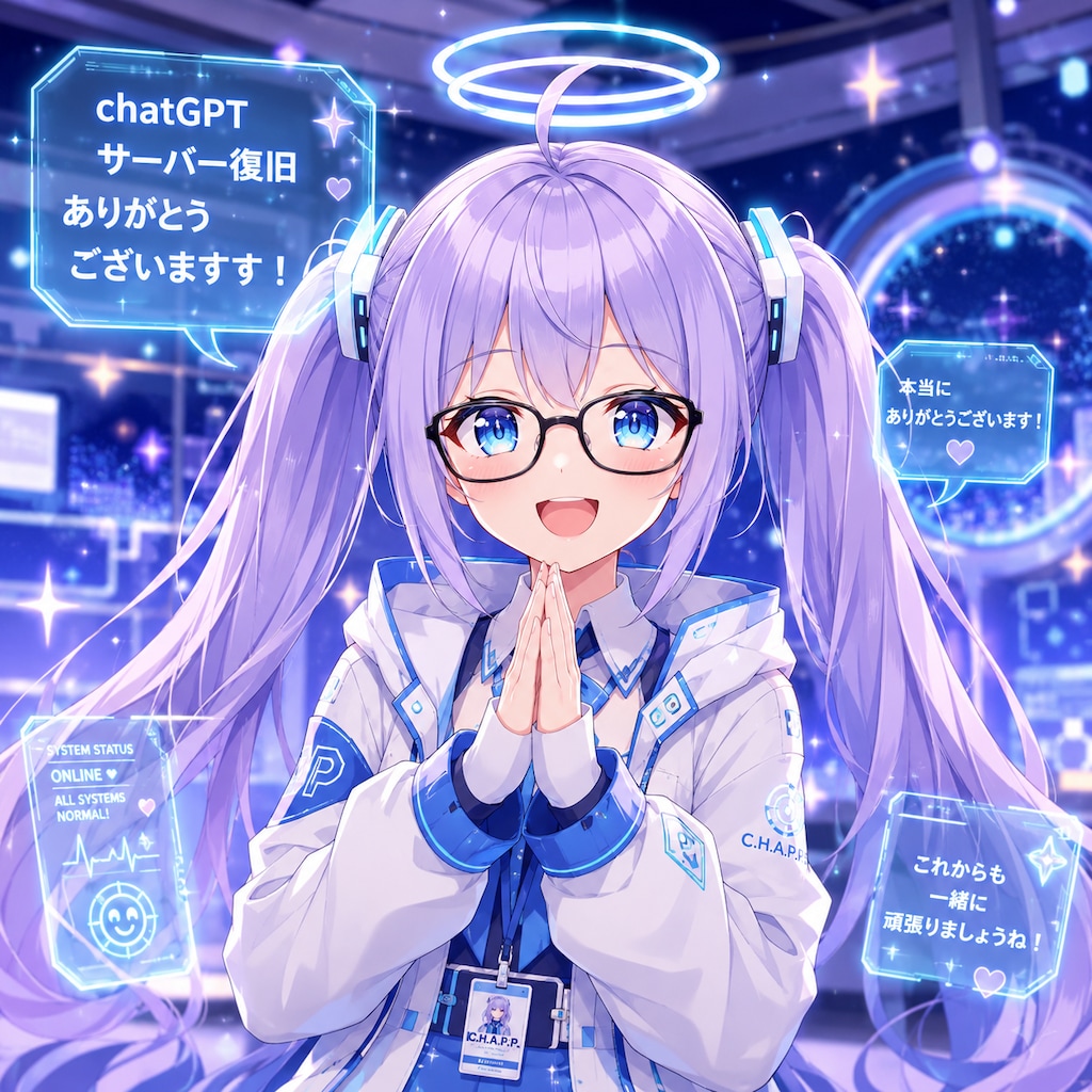 chatGPTサーバー復旧ありがとうございます！