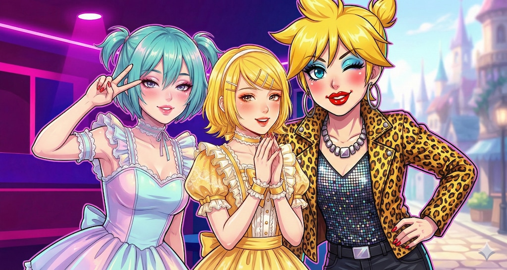 ミクさん達メイクしてみた😅