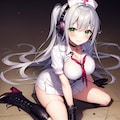 銀髪緑眼 4枚目