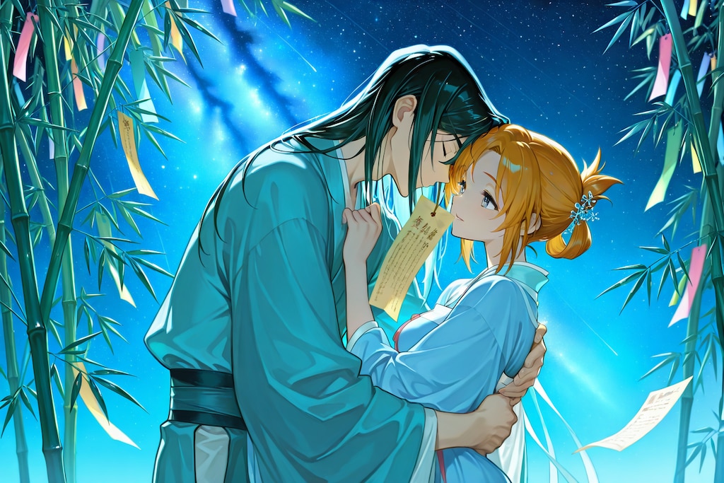 巡り合う二人　彦星と織姫