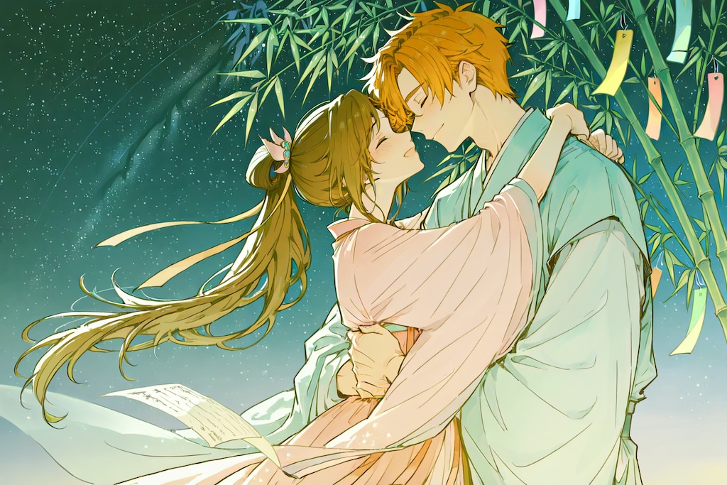 巡り合う二人　彦星と織姫
