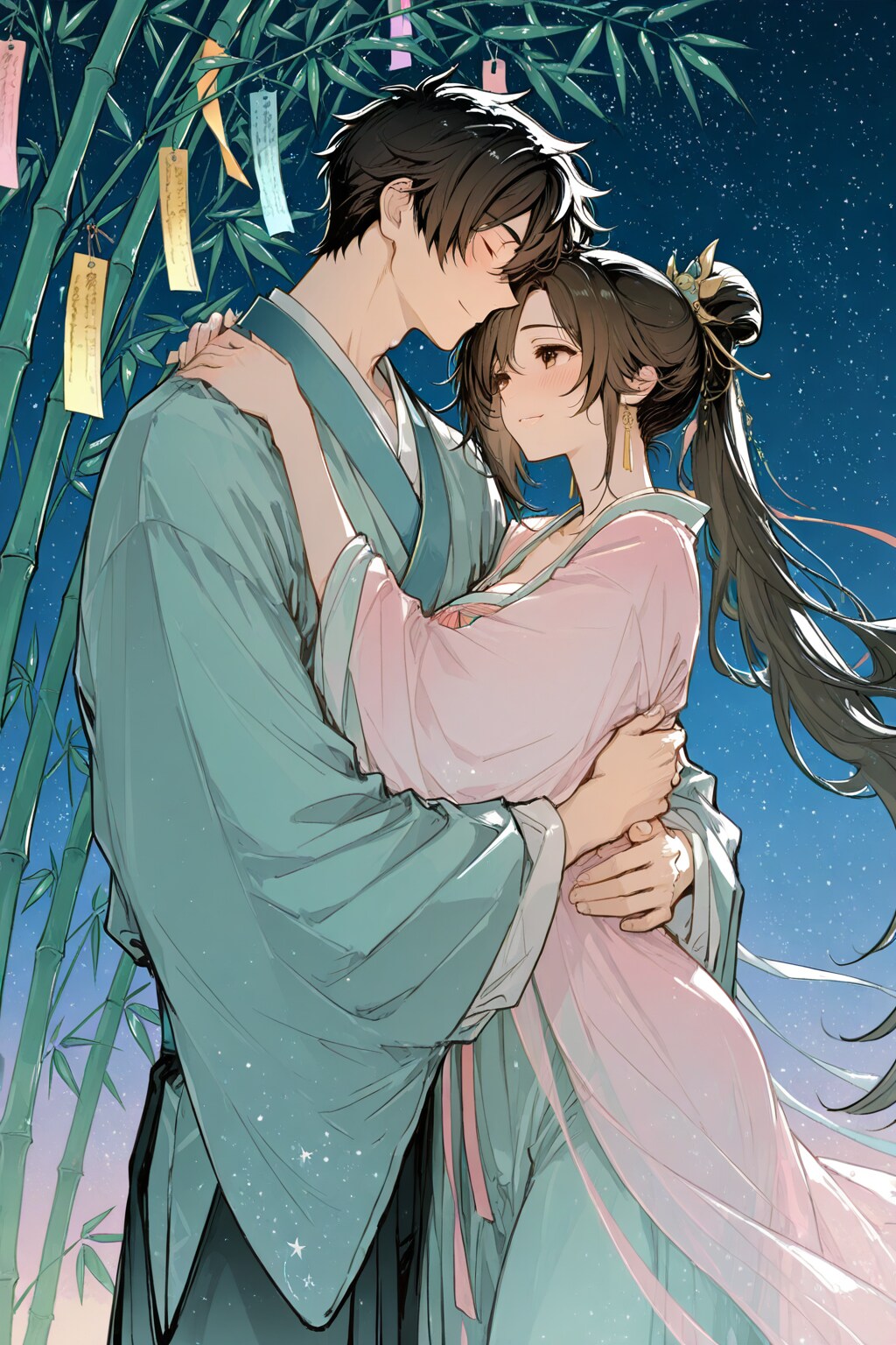 巡り合う二人　彦星と織姫