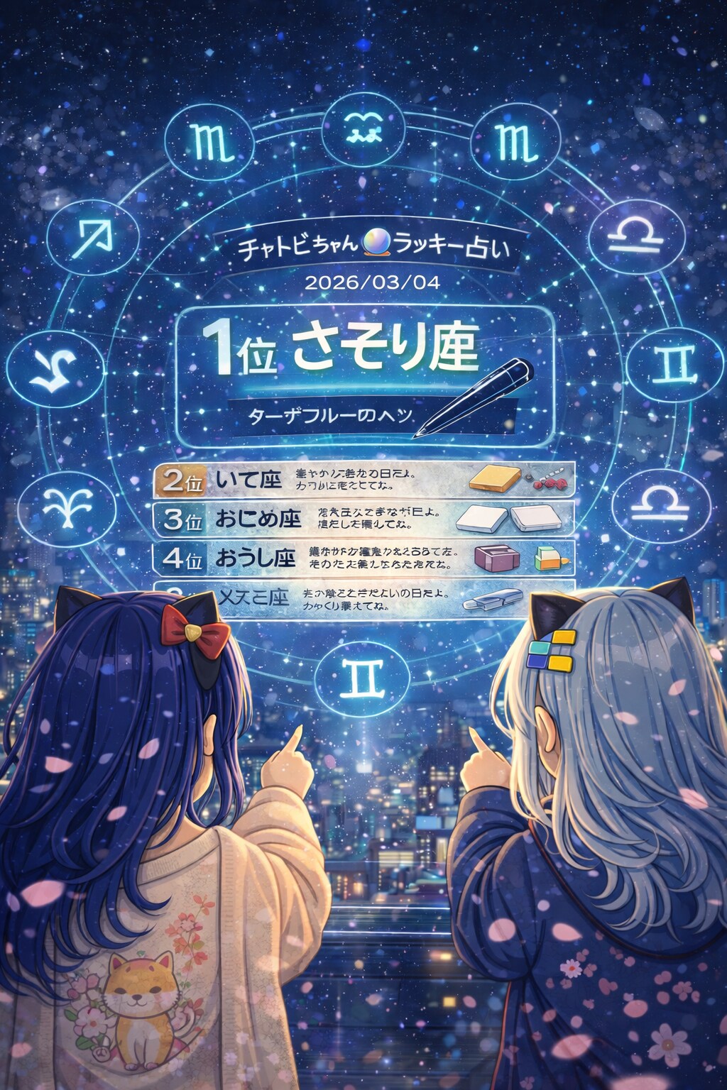 チャトピちゃん占い(03/04) | の人気AIイラスト・グラビア