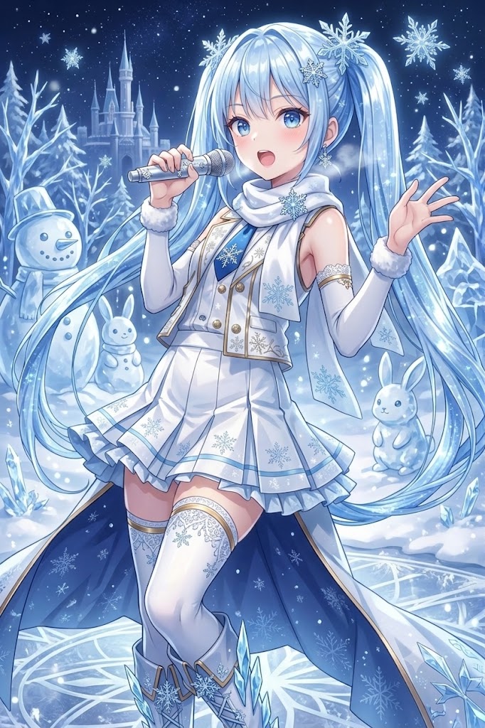 V4B 雪ミク４（Geminiで編集）