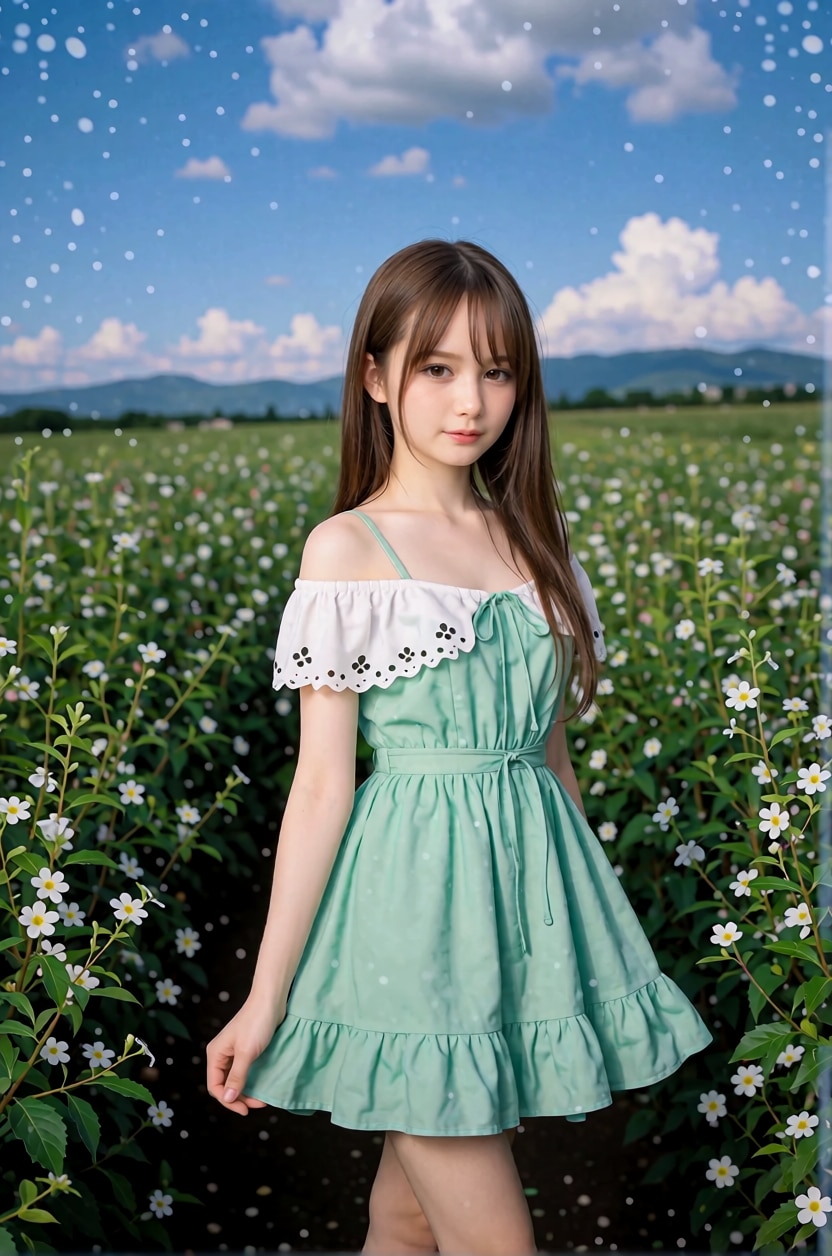 Browallia flower Girl
