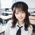 帽子をかぶった女子高生 2枚目