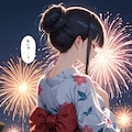 浴衣の姫ポニテ(騎士) 2枚目