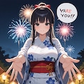 浴衣の姫ポニテ(騎士) 3枚目