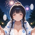 浴衣の姫ポニテ(騎士) 4枚目