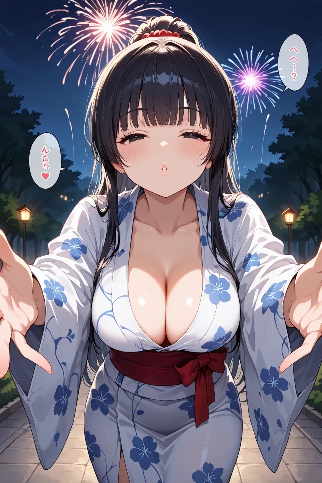 浴衣の姫ポニテ(騎士)