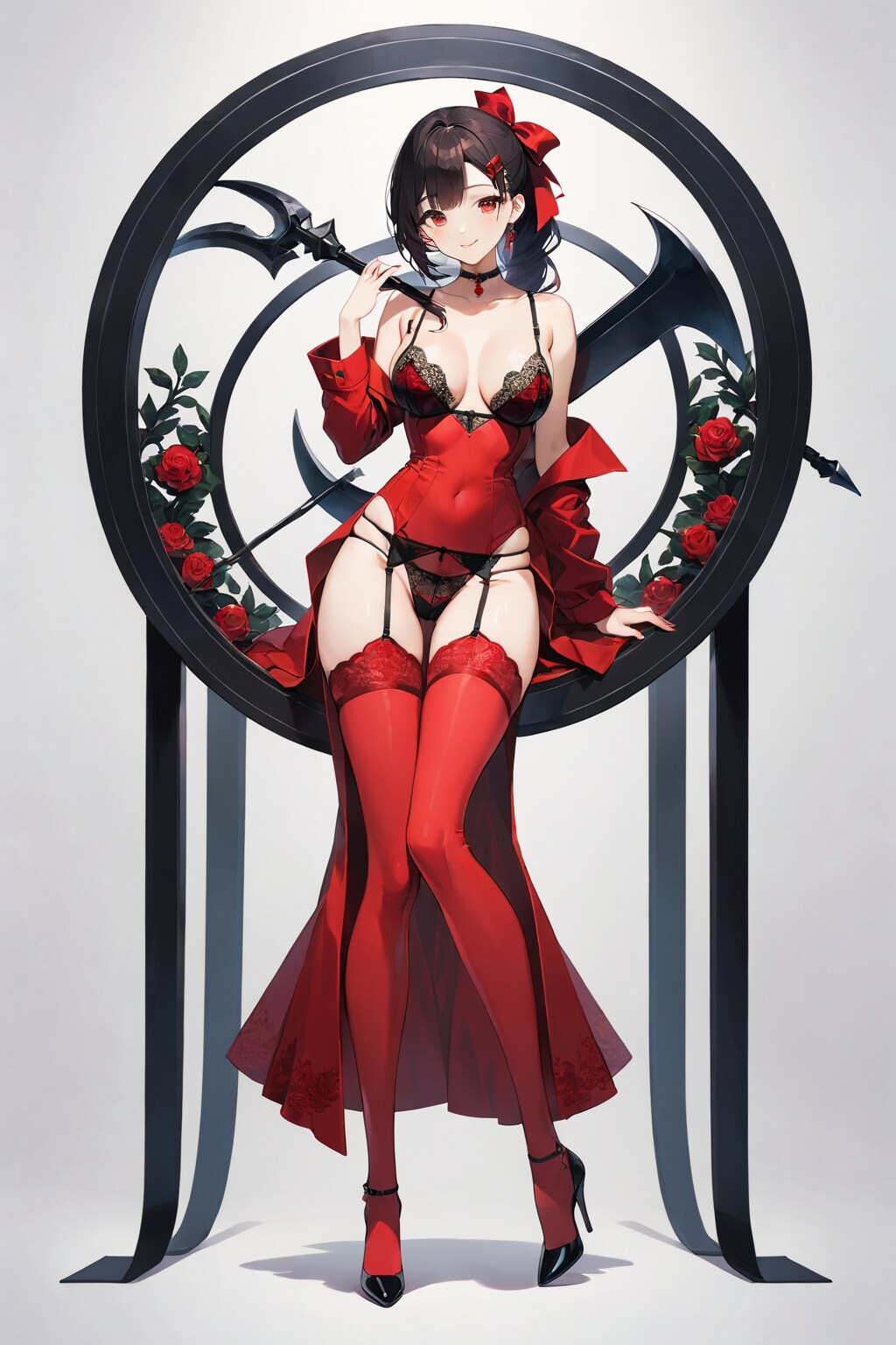 赤いランジェリー | の人気AIイラスト・グラビア