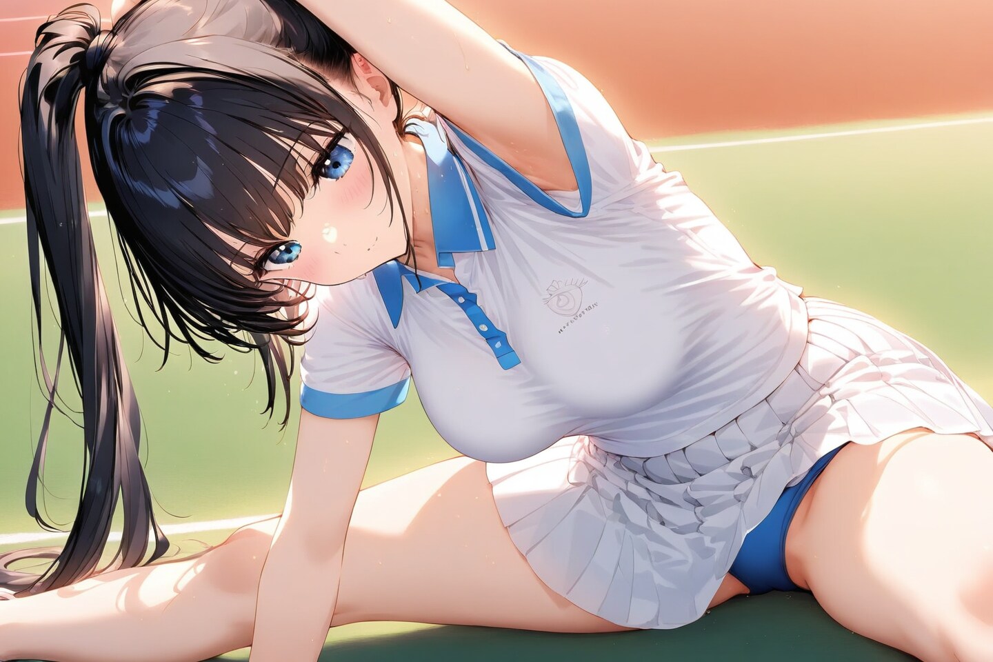 テニス女子ストレッチ1