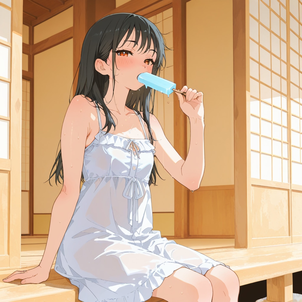 夏とアイスと女の子