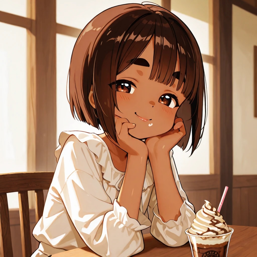 カフェでアフォガート