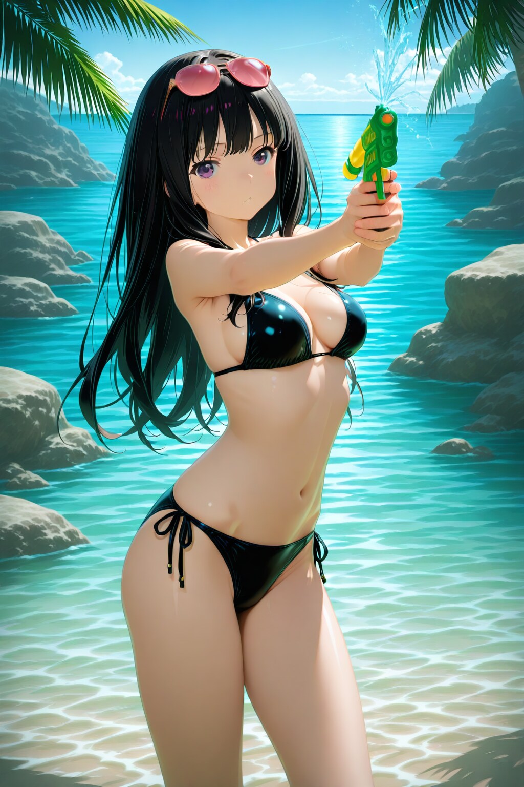 たきなの水鉄砲でサバゲー👙🌊🔫