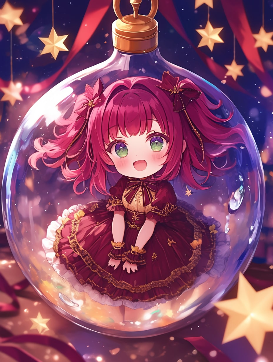 「瓶詰の少女」紅61 | の人気AIイラスト・グラビア