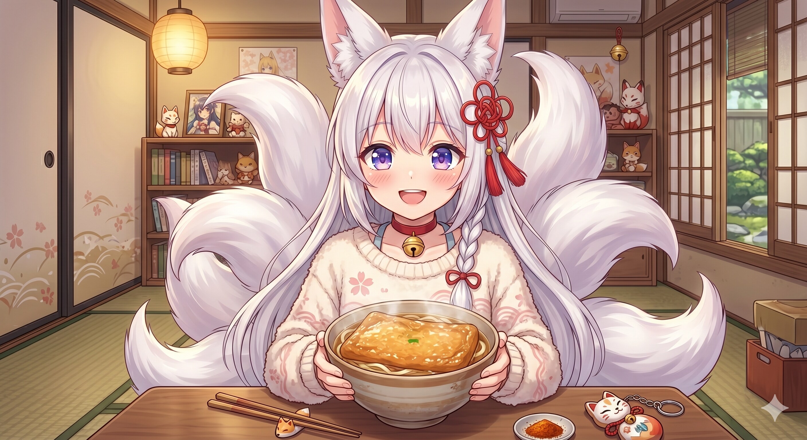 今日のお昼はキツネうどんです | の人気AIイラスト・グラビア