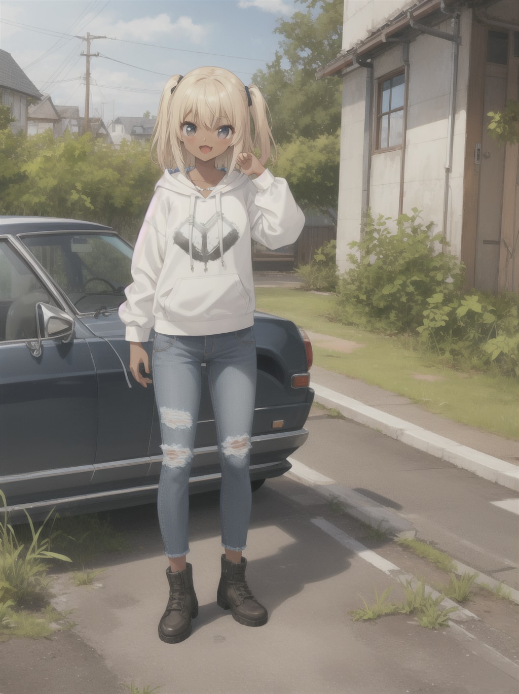 綺麗な自然に　女の子