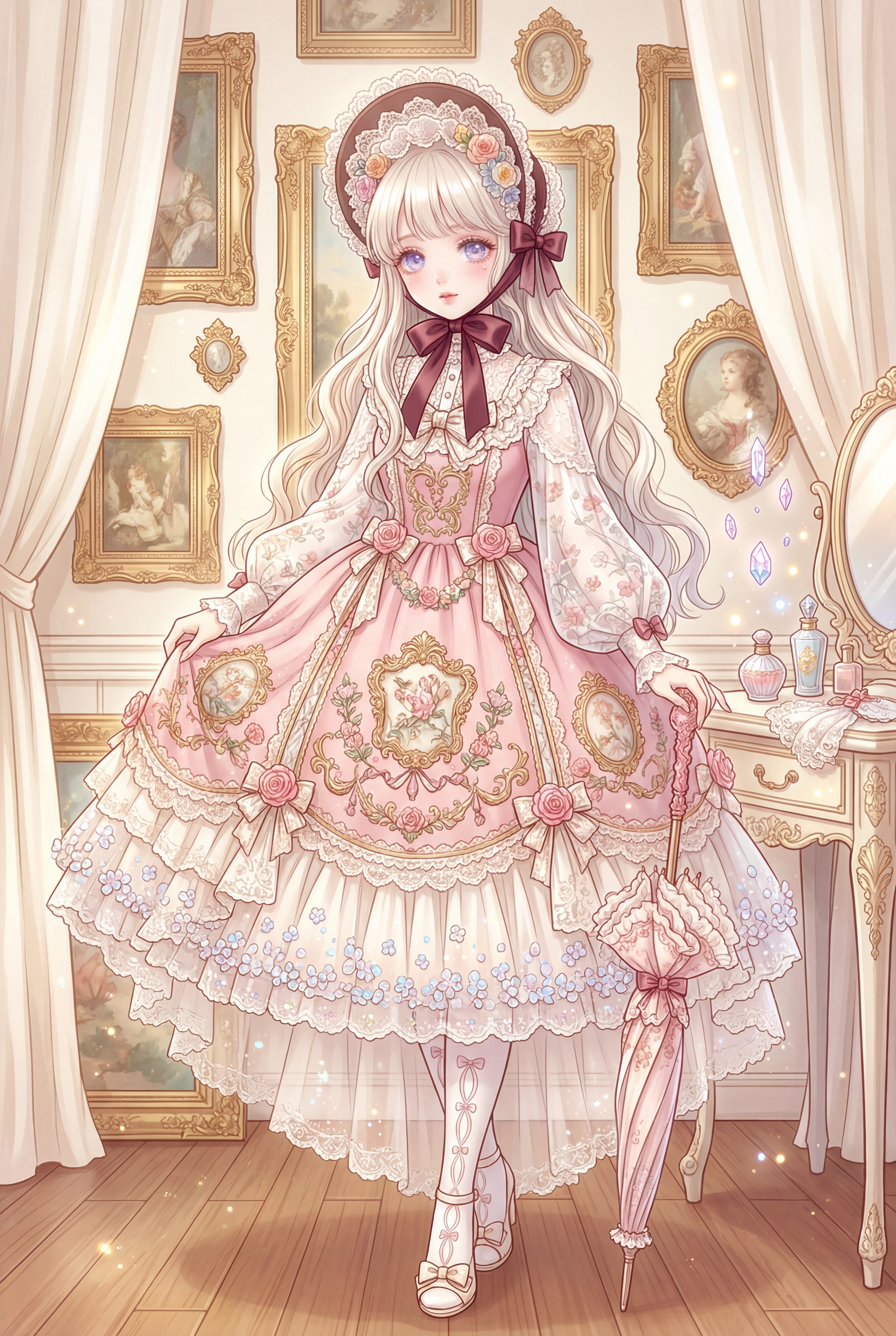 薔薇色の夢想庭園 | の人気AIイラスト・グラビア