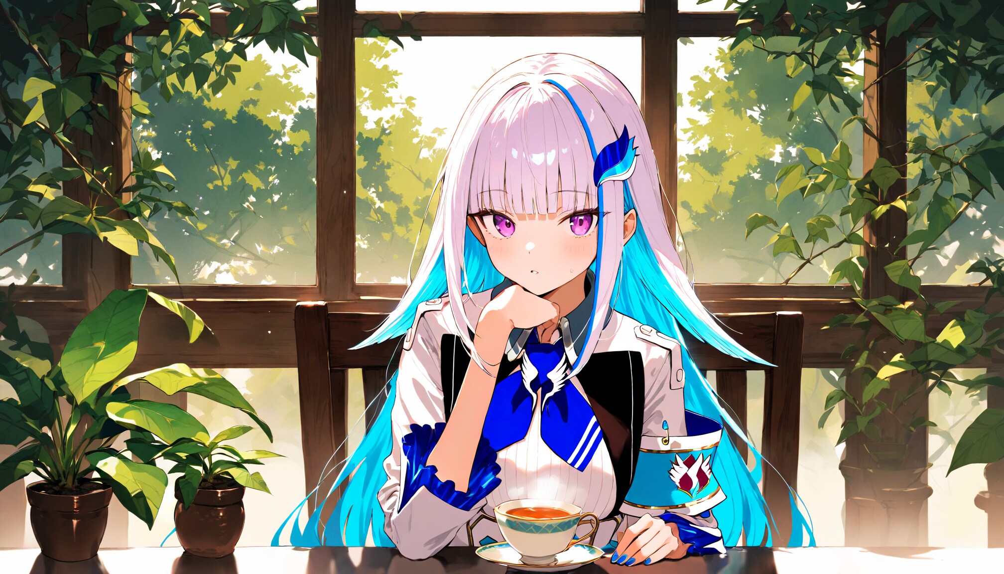 緑の喫茶店 - リゼ・ヘルエスタ / にじさんじ | の人気AIイラスト・グラビア