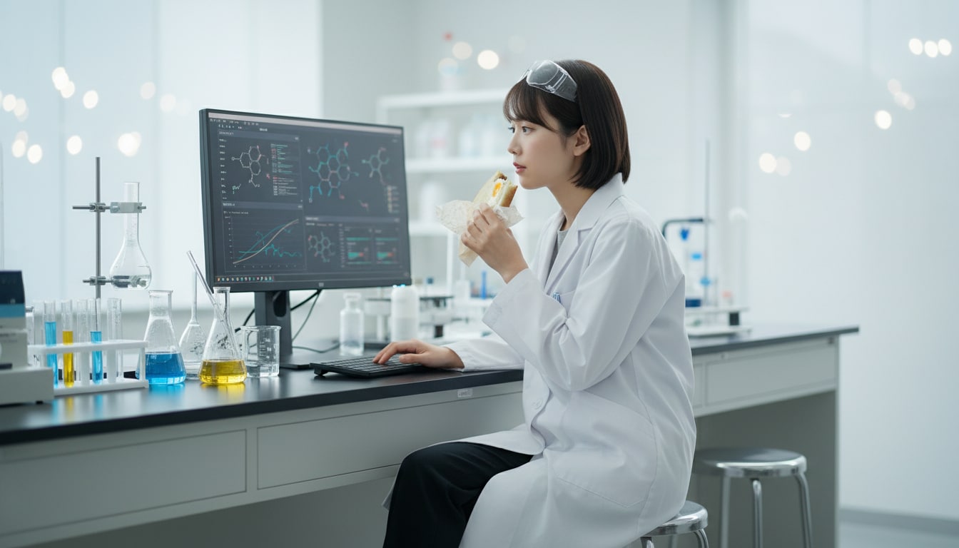 束の間の、化学反応（ランチタイム） #サンドウィッチ食べた | の人気AIイラスト・グラビア