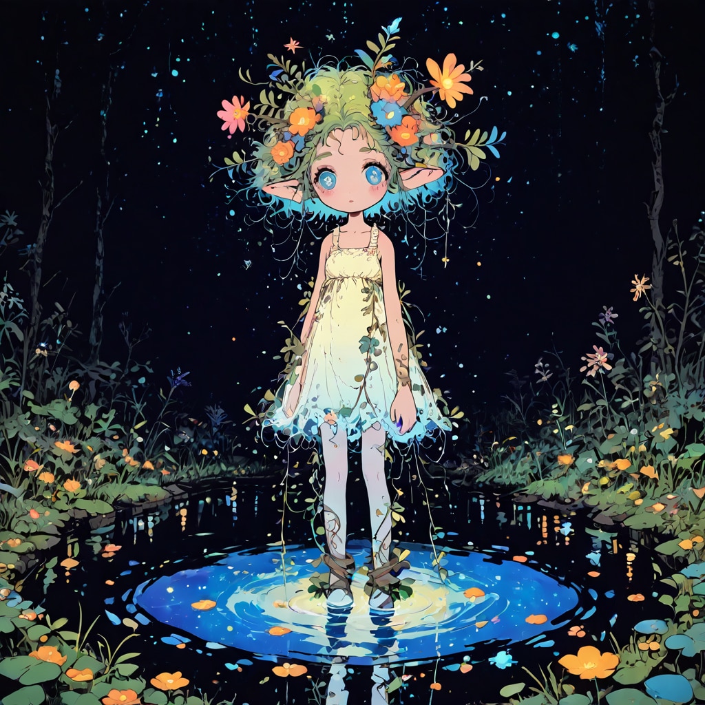 ドライアドと森の動物