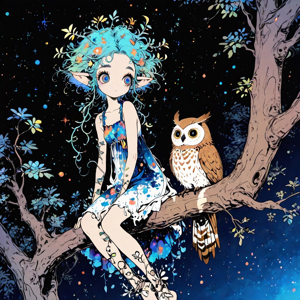 ドライアドと森の動物 | の人気AIイラスト・グラビア