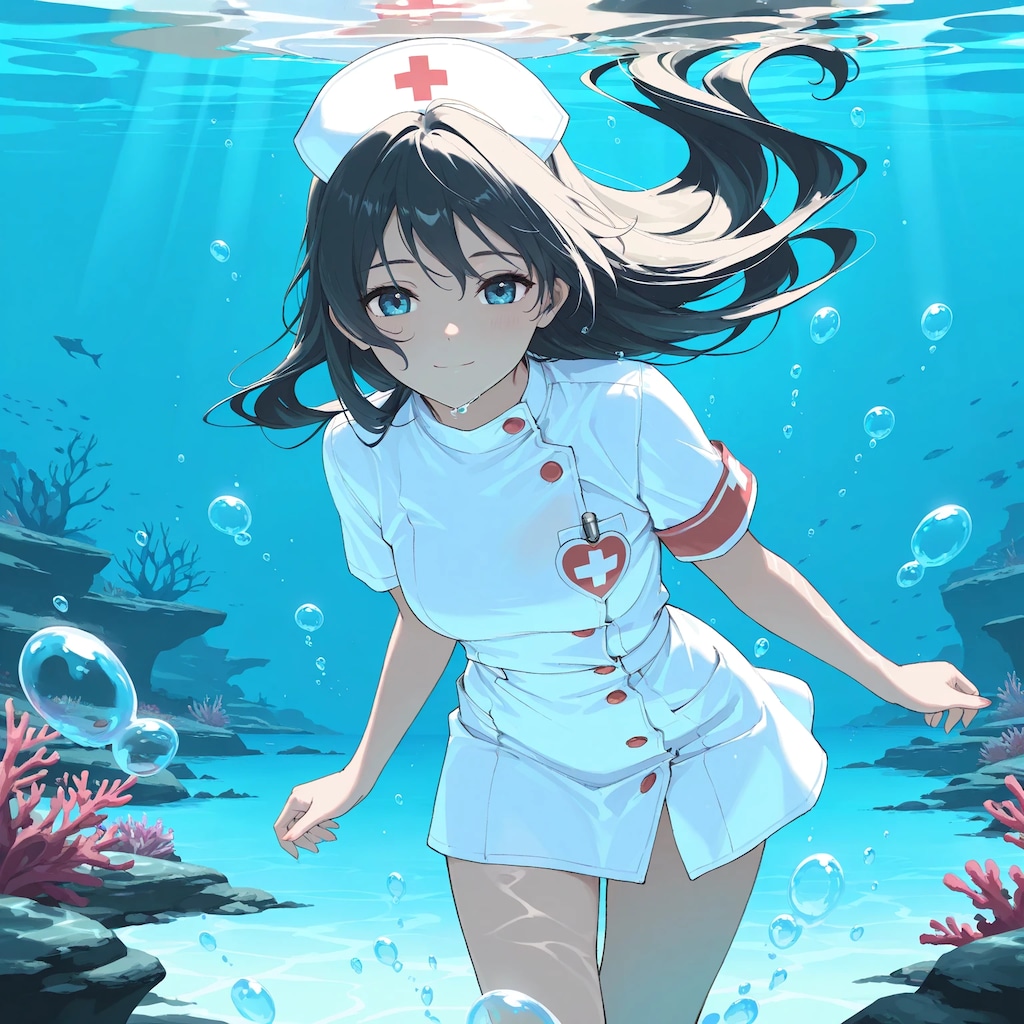 水中詰め合わせ 白のナースさん編