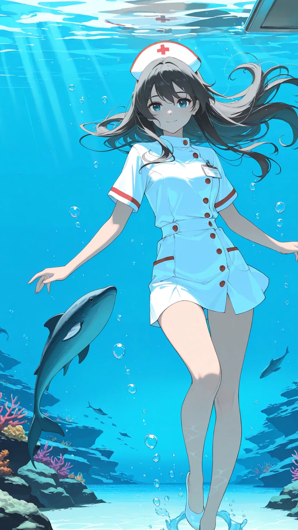 水中詰め合わせ 白のナースさん編