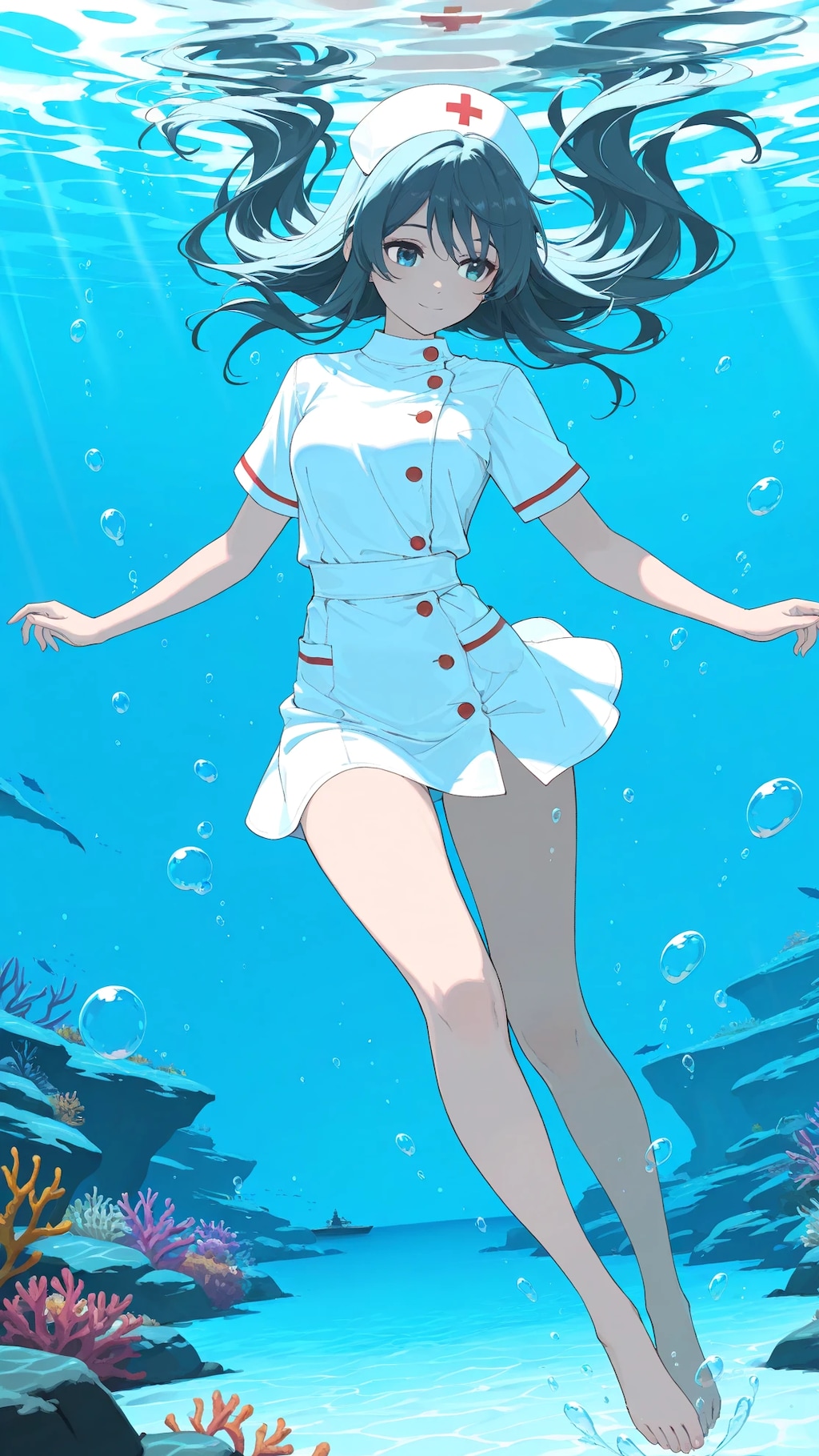 水中詰め合わせ 白のナースさん編