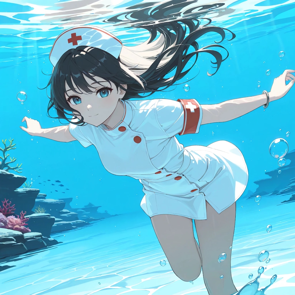 水中詰め合わせ 白のナースさん編