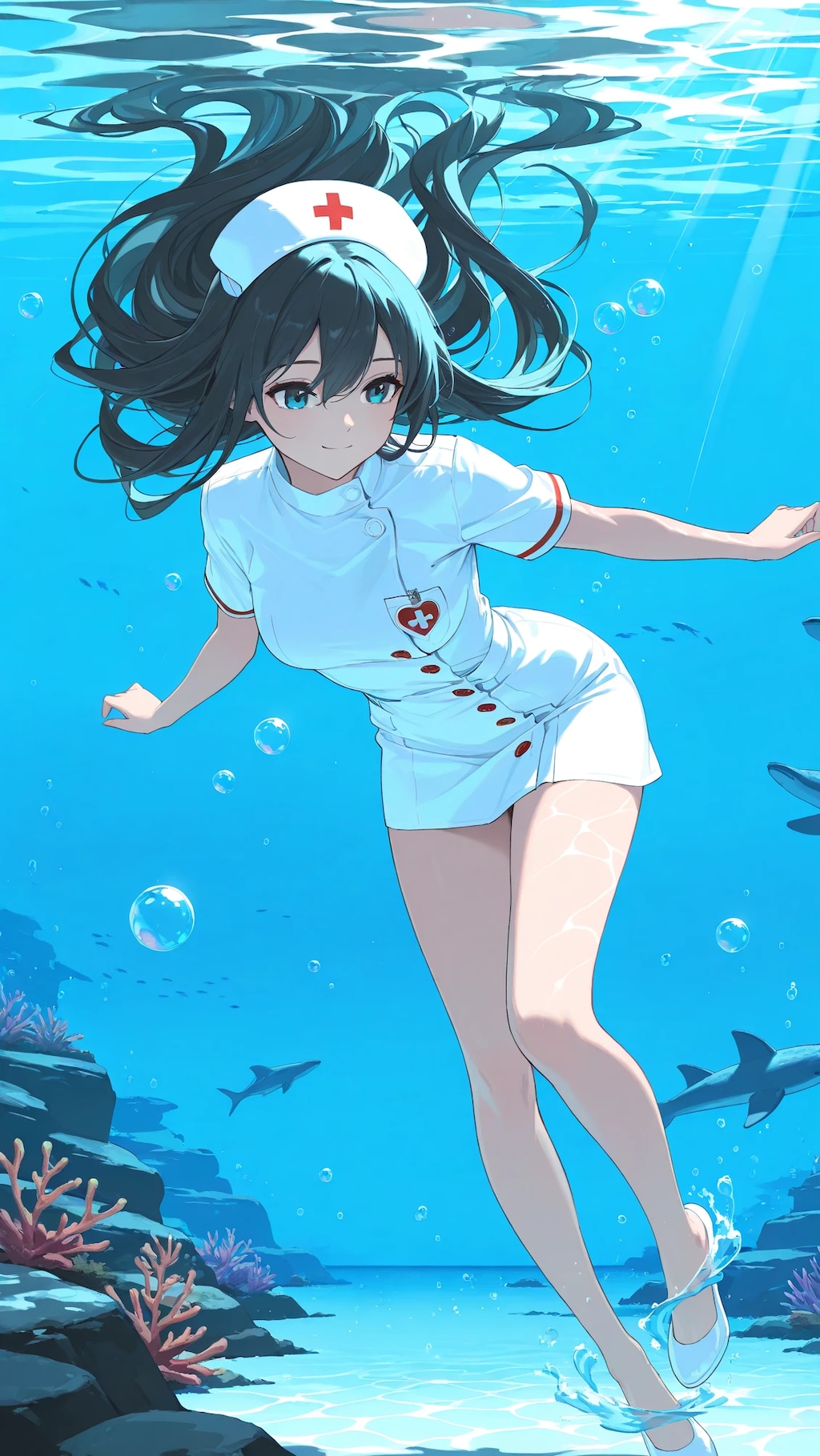 水中詰め合わせ 白のナースさん編