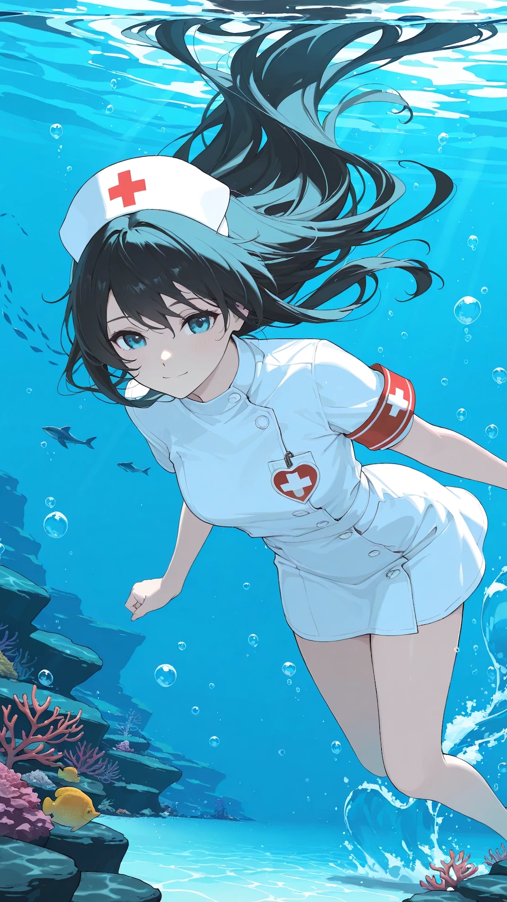 水中詰め合わせ 白のナースさん編