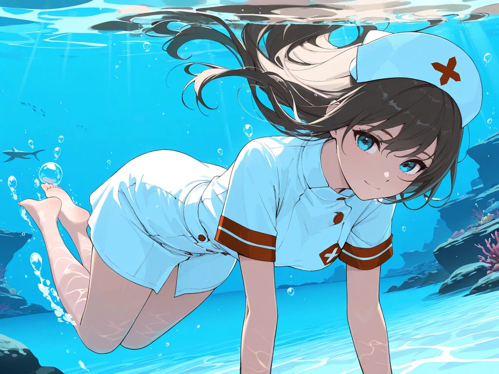 水中詰め合わせ 白のナースさん編