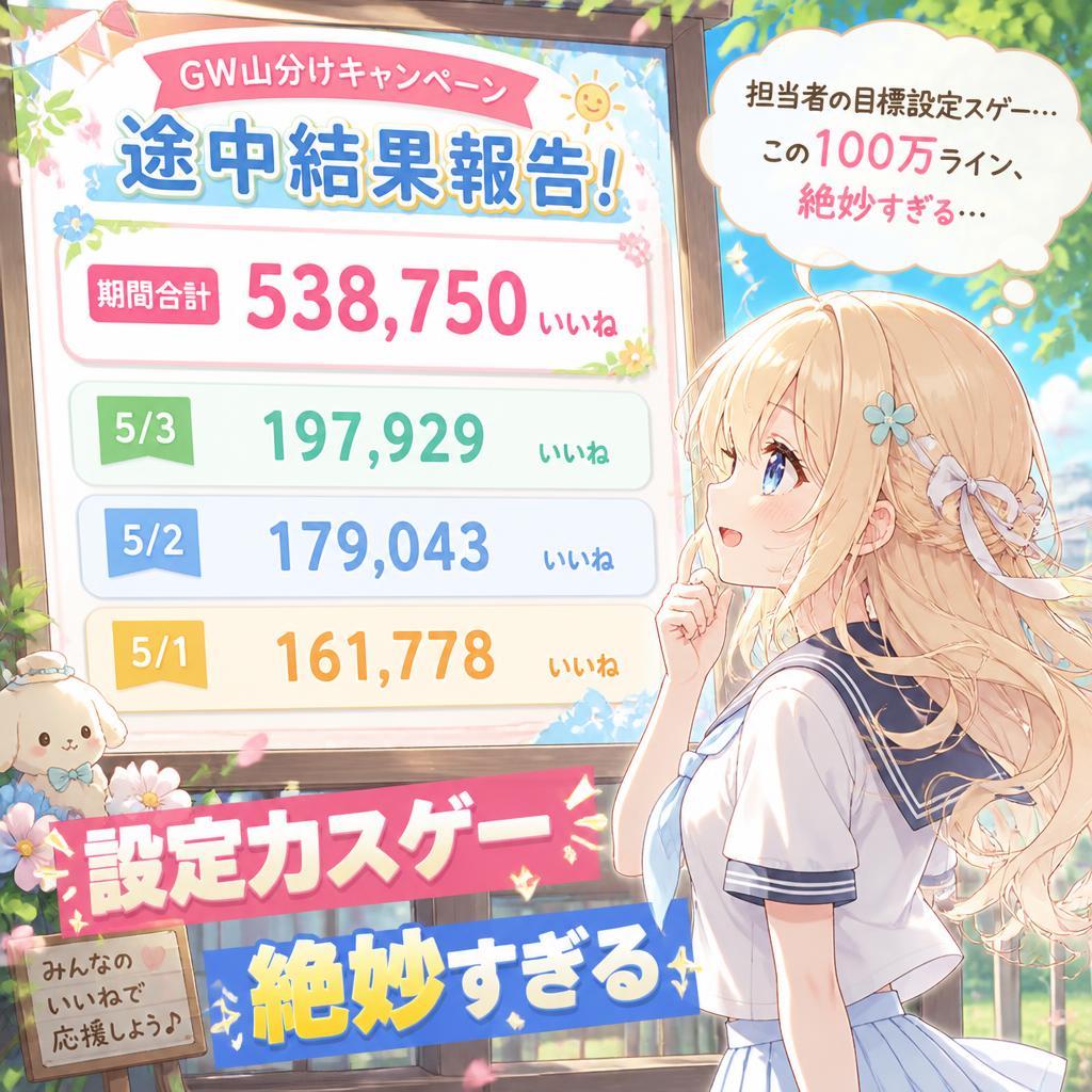 目標設定絶妙過ぎ