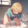金髪ツインテちゃん(男の娘)パンツごし射精 2枚目
